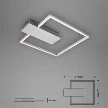 Briloner Leuchten LED Deckenleuchte 3544-018, 328,334,414, LED fest verbaut, Warmweiß, Deckenlampe dimmbar 12W 1400lm 3000K 37,5x32x4cm