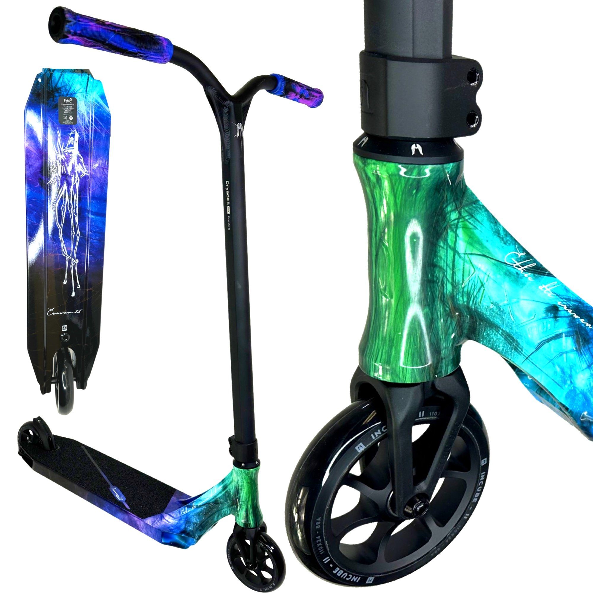 Stuntscooter Ethic DTC Erawan V2 M Stunt-Scooter H=85cm 2,95kg Blau Iridium