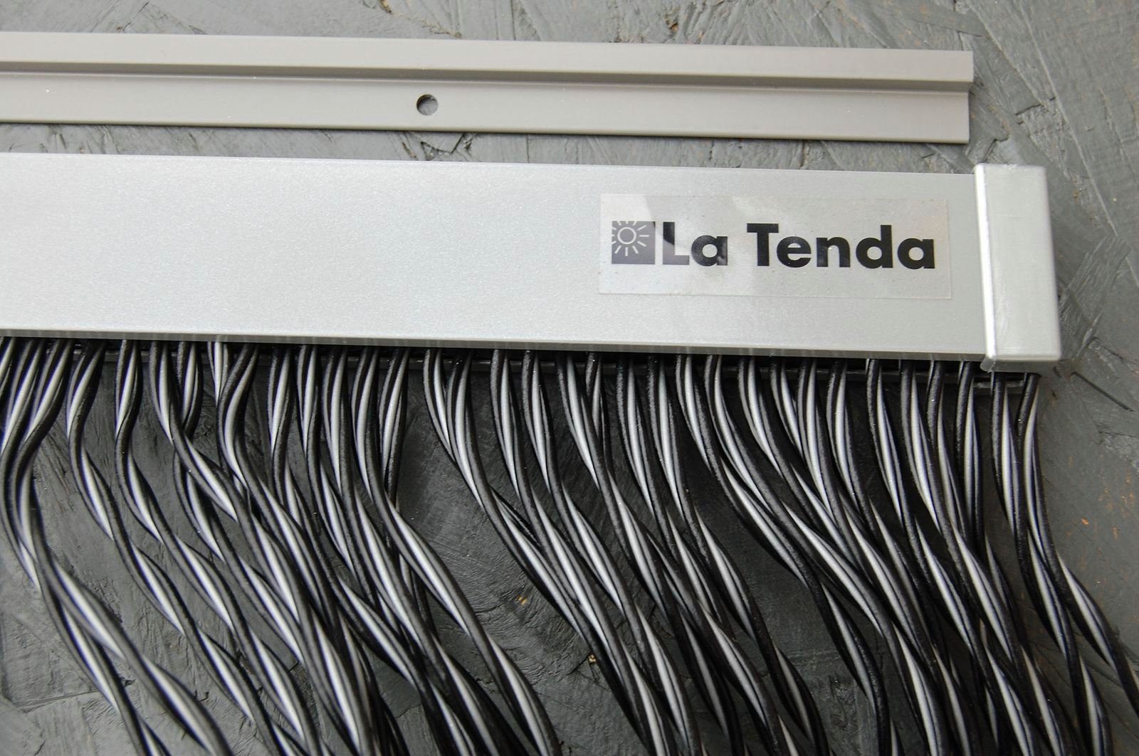PVC x Breite Länge und PADOVA individuell - Streifenvorhang Insektenschutz-Vorhang La La 3 120 kürzbar Tenda XL schwarz, 230 cm, Tenda