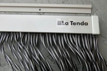 La Tenda Insektenschutz-Vorhang La Tenda PADOVA 3 XL Streifenvorhang schwarz, 120 x 230 cm, PVC - Länge und Breite individuell kürzbar