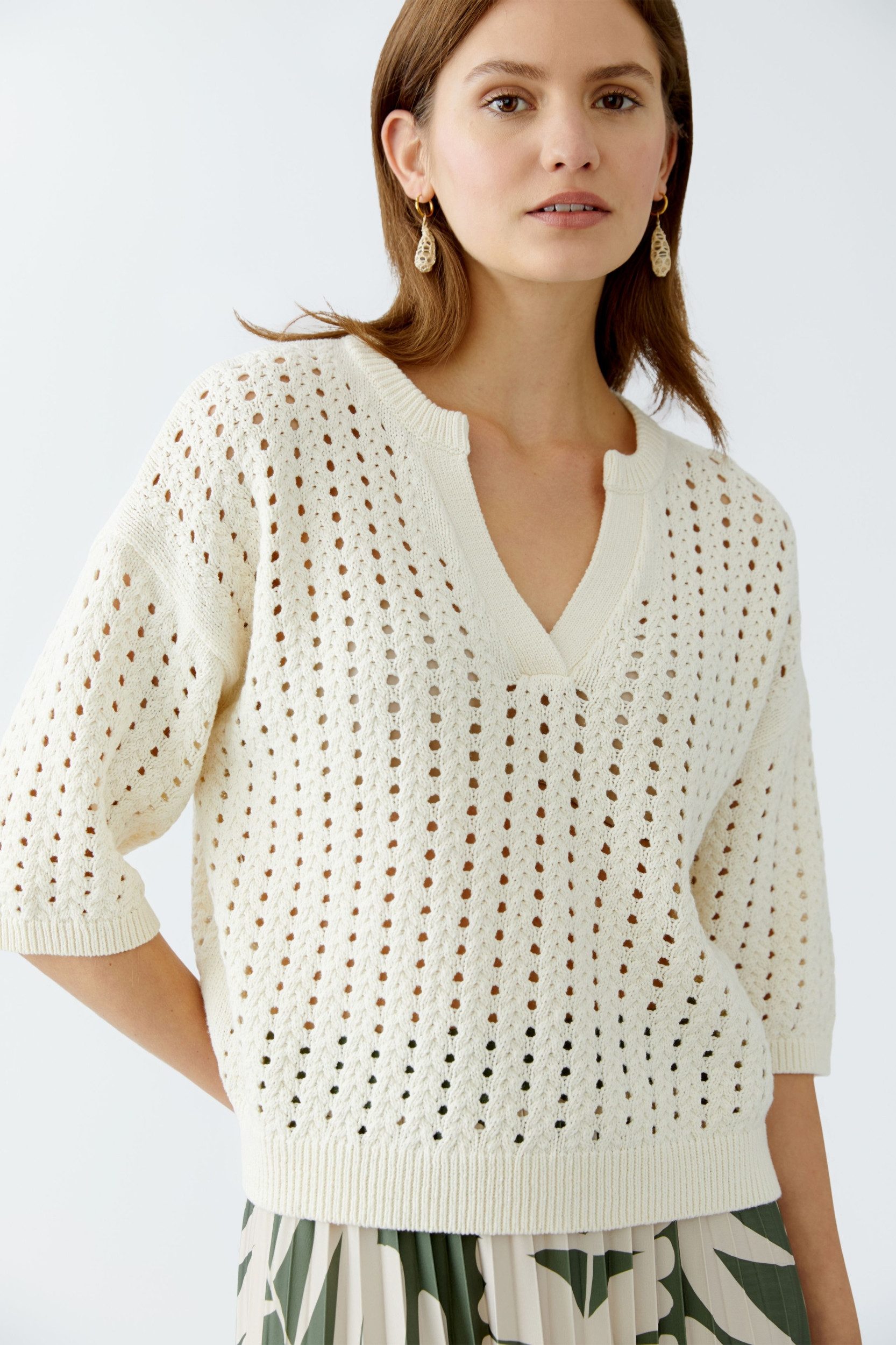 Oui Wollpullover Pullover 1052