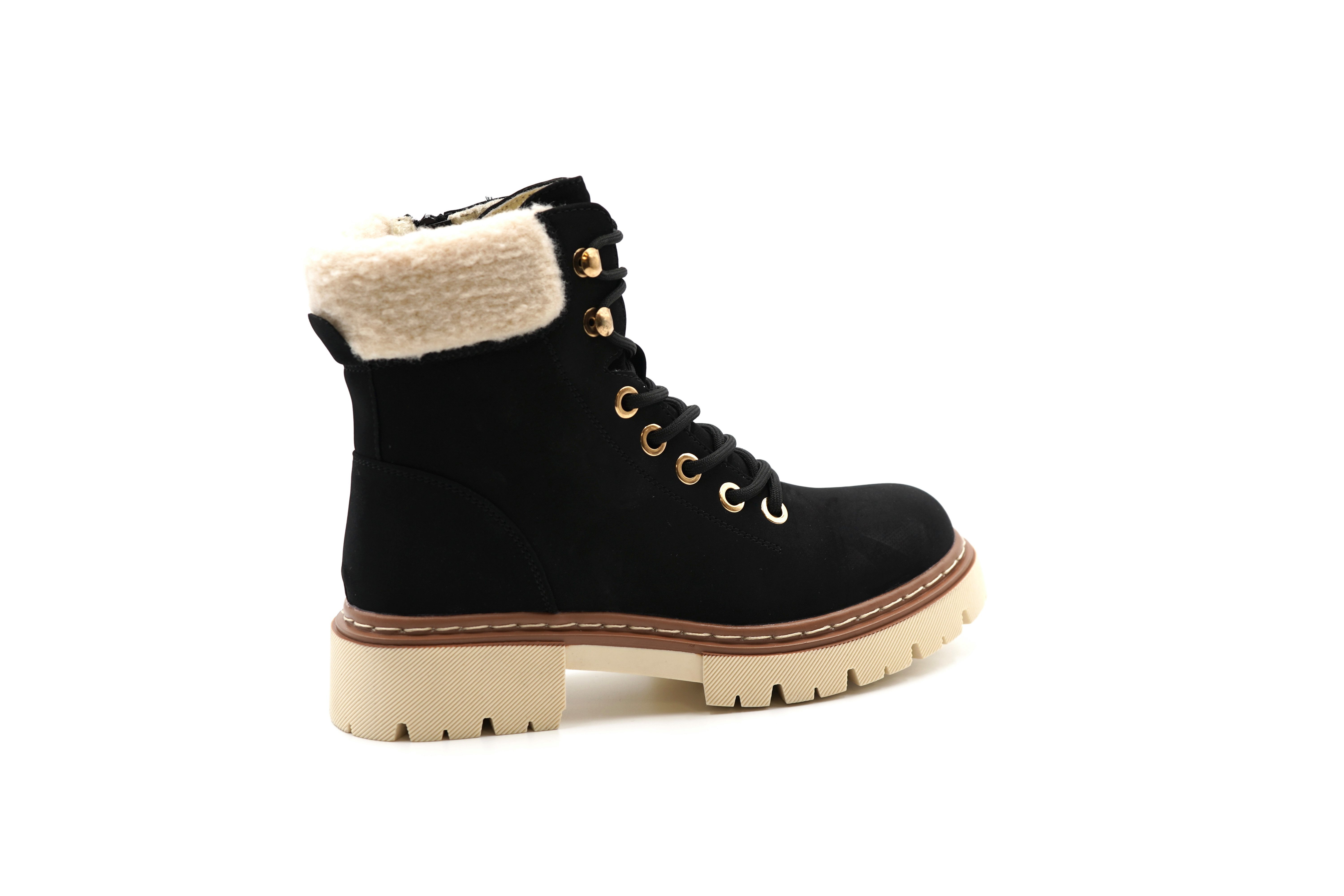 Sonderpostendiscount Damen Boots gefüttert mit seitlichem günstig online kaufen