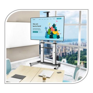 PureMounts PureMounts PDS-0011C Single Screen TV Standfuß 1000 x 600 mm Silbergra TV-Wandhalterung