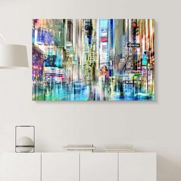Posterlounge Acrylglasbild Städtecollagen, Times Square New York (Collage), Wohnzimmer Illustration