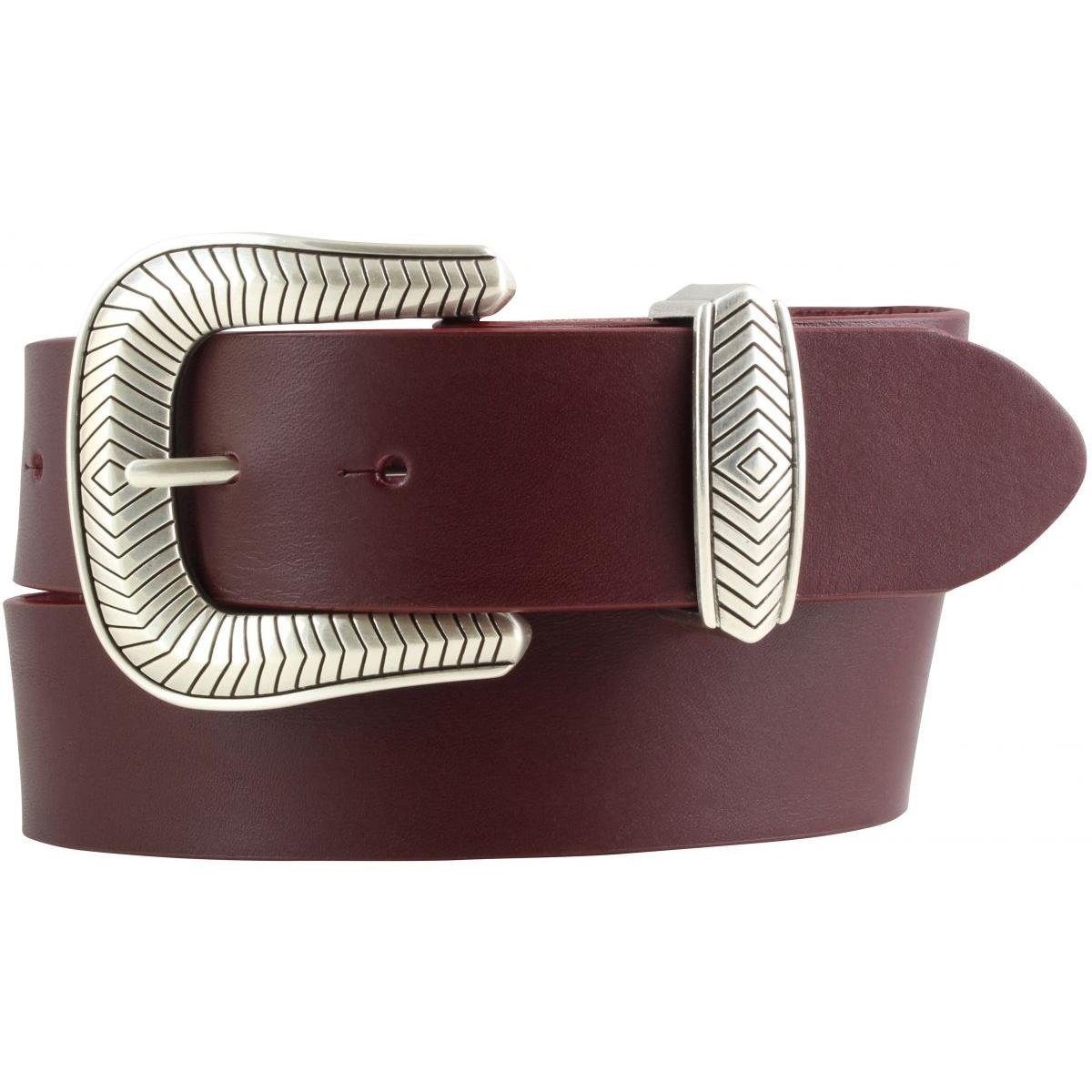 BELTINGER Ledergürtel Designer-Gürtel aus Vollrindleder mit Metall-Schlaufe 4 cm - Jeans-Gür 1-St mehr
