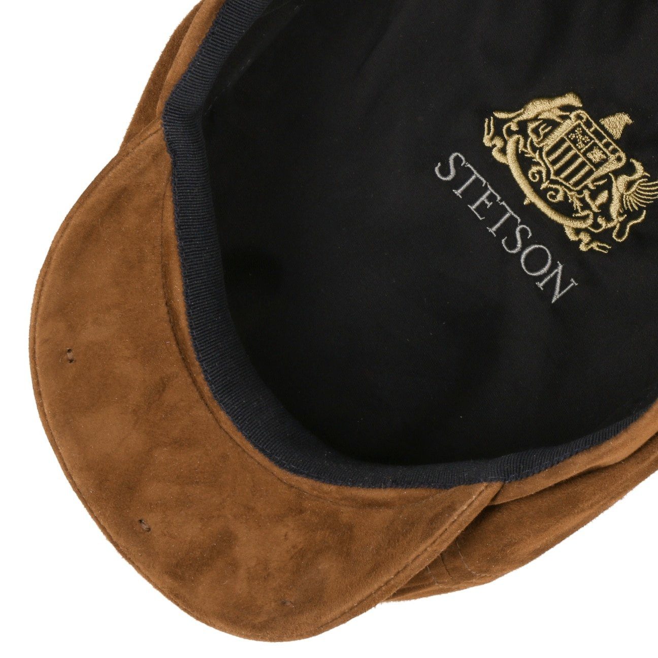 Stetson Flat Cap (1-St) Ledercap mit Schirm, Made in Germany