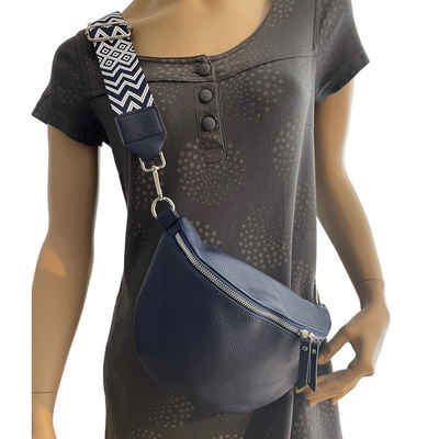 Taschen4life Umhängetasche moderne Bauchtasche Brusttasche Gürteltasche, CrossBody Bag, Bodybag Schultertasche, breiter Muster Stoffgurt/Umhängeband