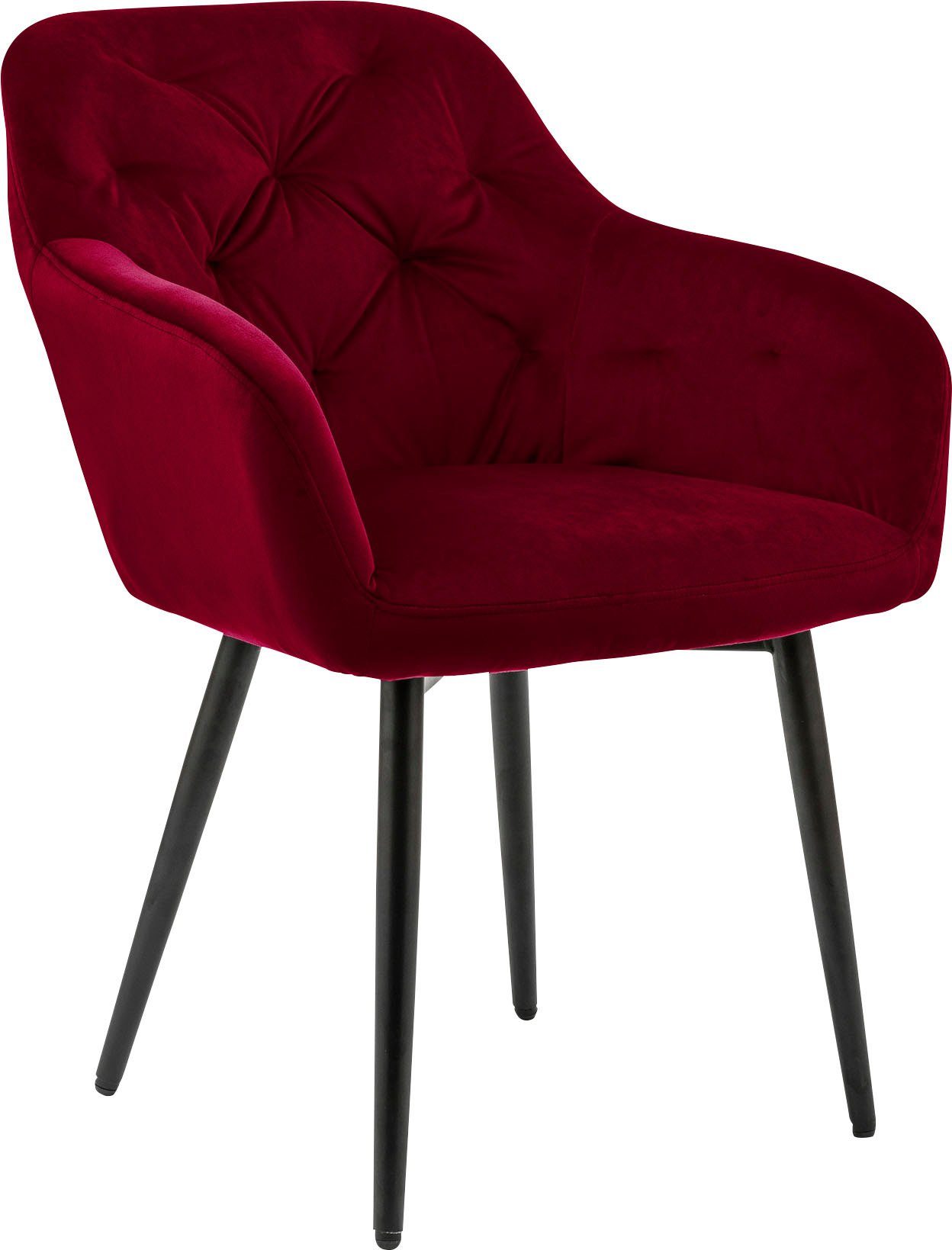 SalesFever Esszimmerstuhl, mit Knopfheftung rot | Stühle