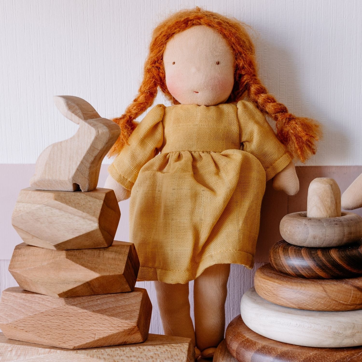 Chimpytoys Stoffpuppe Bio-Baumwoll Stoffpuppe im Waldorf-Stil, günstig online kaufen