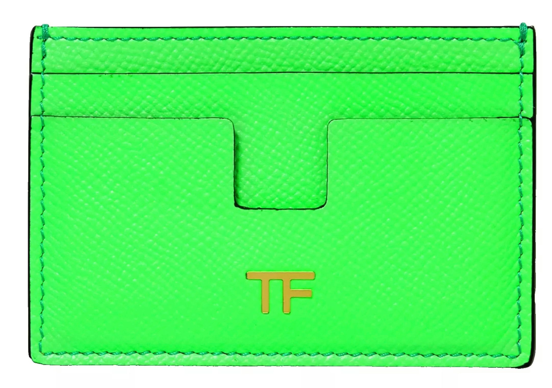 Tom Ford Kartenetui TF Neon-Colour Logo-Plakette Geldbörse, Kartenschlitze für Kreditkarten, Ausweise oder Visitenkarten