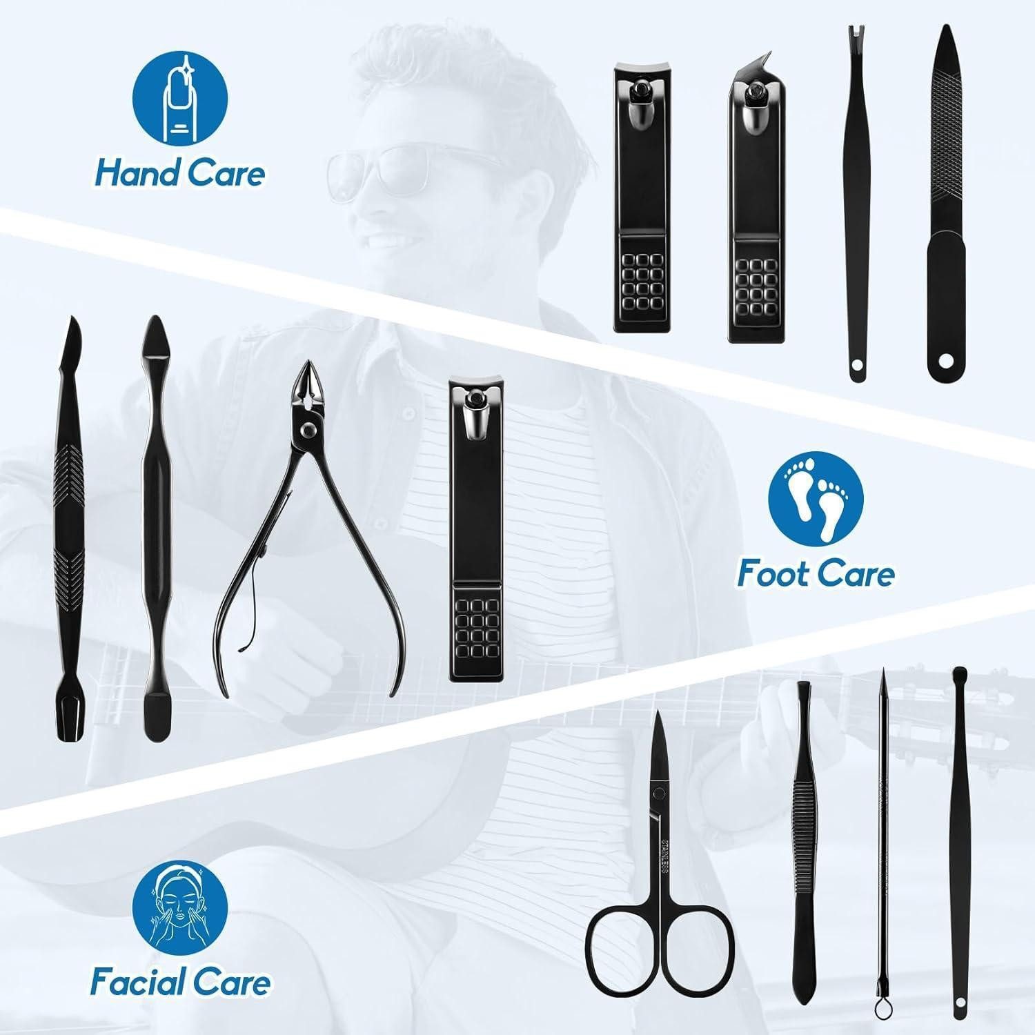 LuxusKollektion Nagelschere Maniküre Pediküre Set 12-teilig Edelstahl Pfleg günstig online kaufen