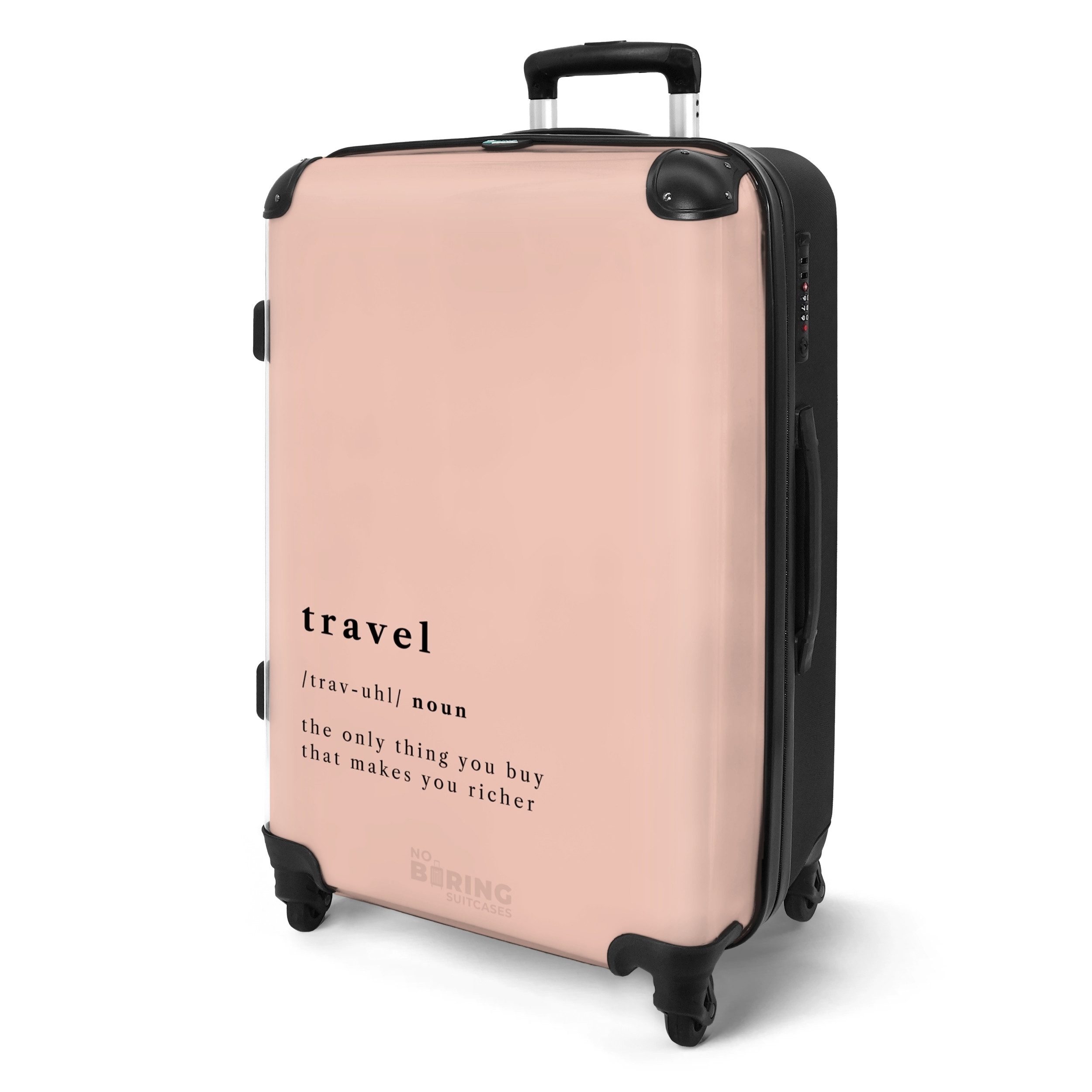 NoBoringSuitcases.com© Hartschalen-Trolley Rosa mit 'Reise'-Definition 67 günstig online kaufen