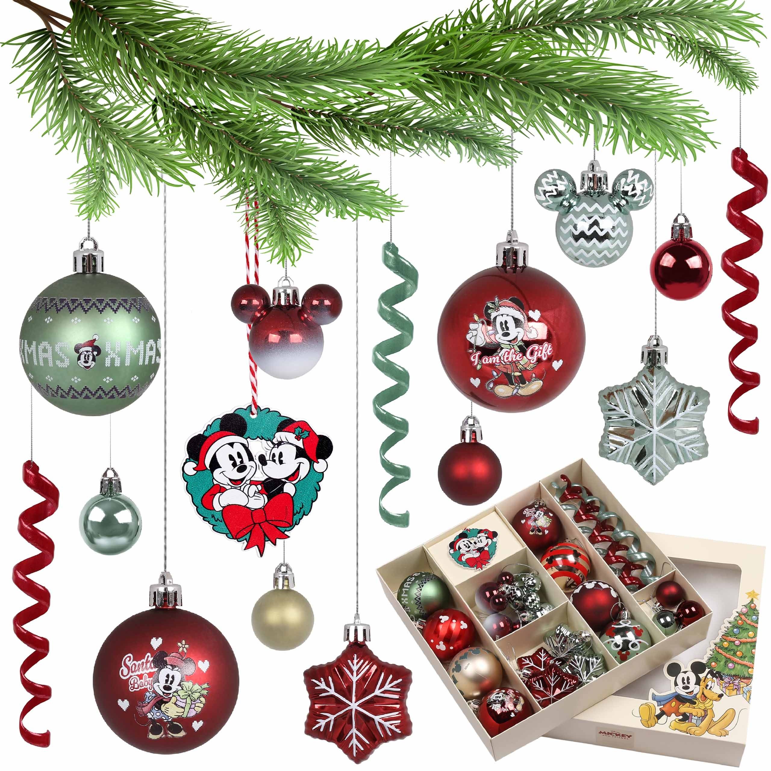Sarcia.eu Weihnachtsbaumkugel Disney Mickey Mouse Christbaumkugeln, Kunststoffdekorationen 25 Stück