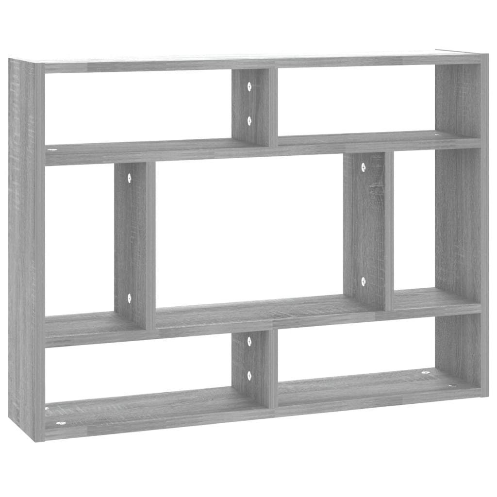 furnicato Wandregal Holzwerkstoff 75 x 16 x 55 cm Grau Sonoma, 1-tlg.