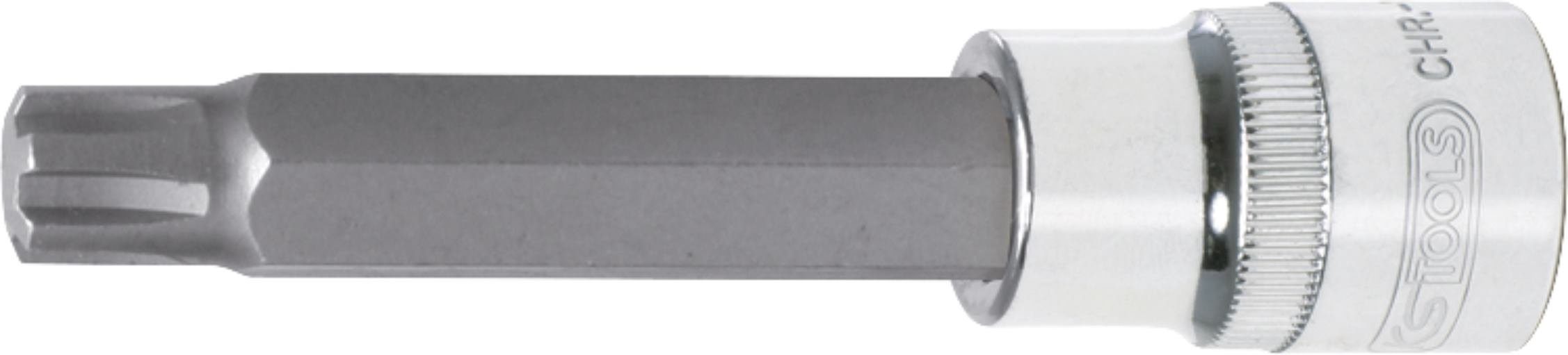 KS Tools Bit-Stecknuss XZN, M8 – 1/2" Antrieb, Chromplus – Für Spezielle Mehrzahn-Schrauben