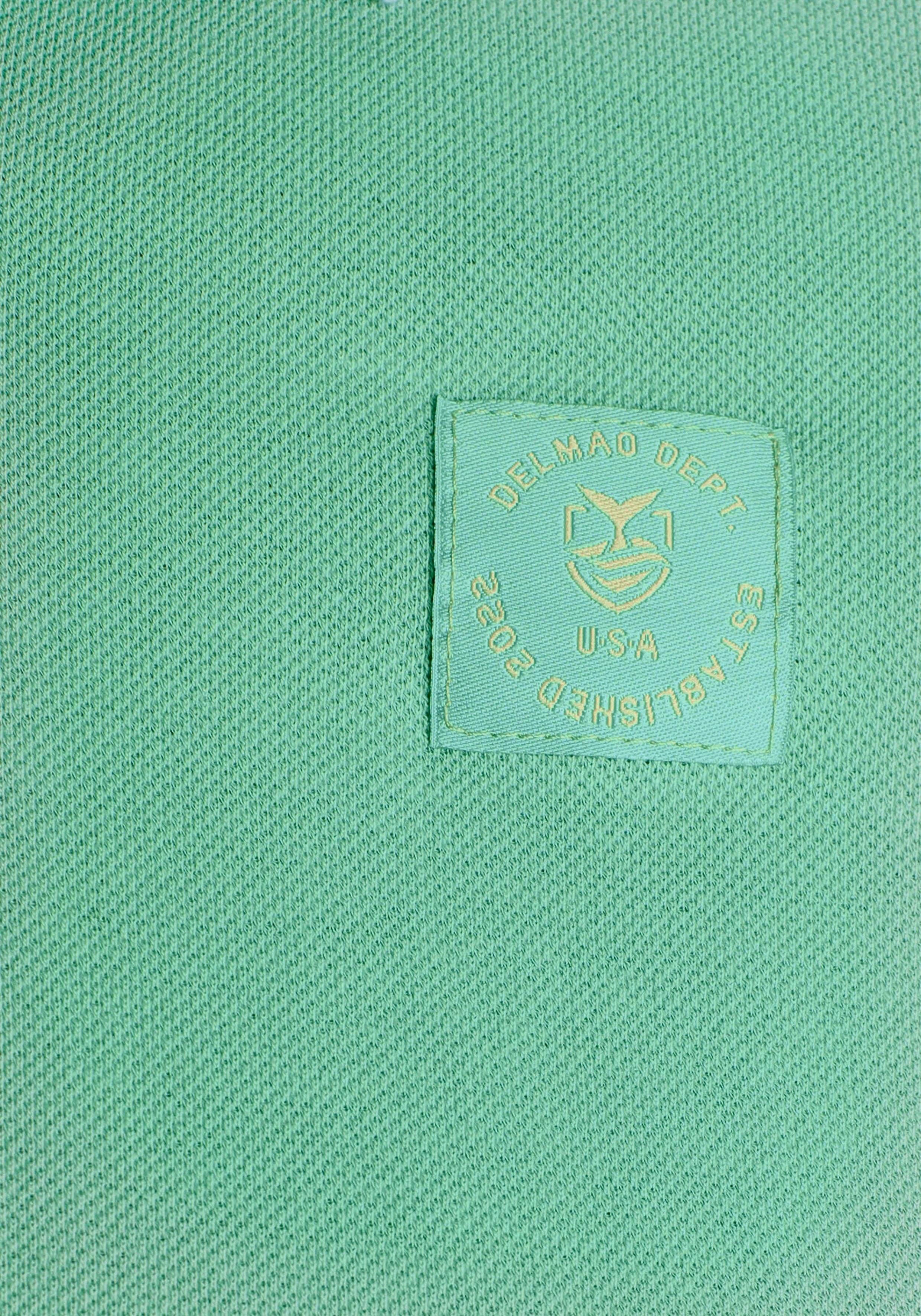 Brustlabel mit DELMAO - modischem MARKE! grün NEUE Poloshirt