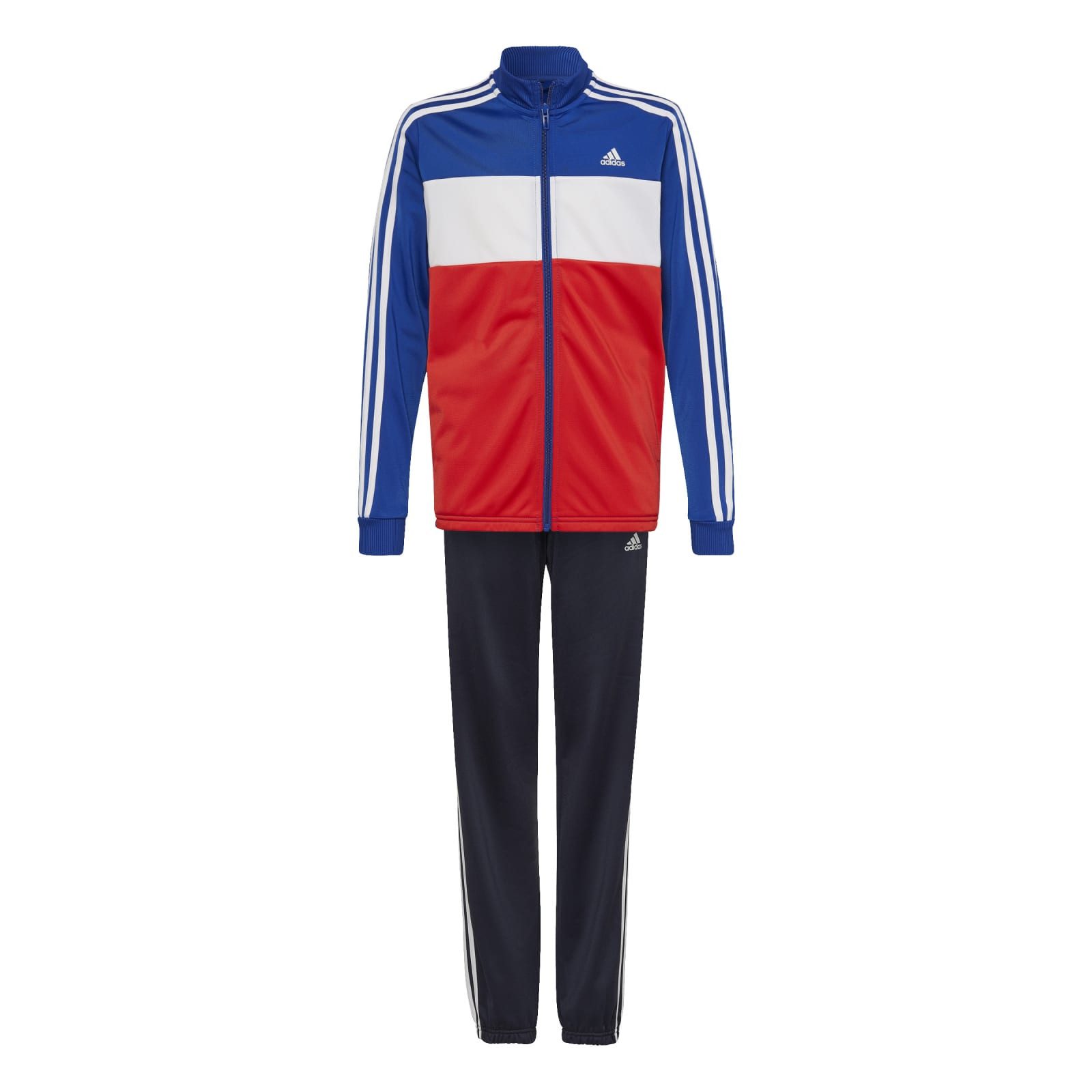 adidas Performance Trainingsanzug Essentials Tricot (100% Polyester) royalblau/rot/weiss Jungen