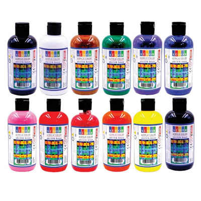 SÜDOR Kreativset Südor® Acrylfarben Set 12x250ml (3000 ml) deckende Malfarben