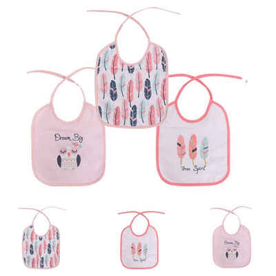 Baby Care Lätzchen Babylatz-Set 3-teilig, (1-St), waschbar, zum Binden, einlagig, ab Geburt