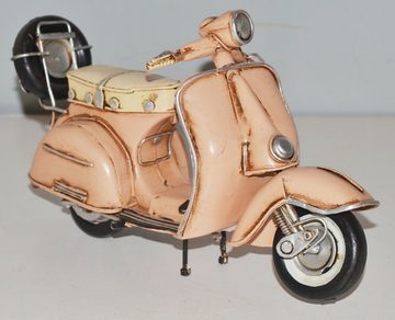 JS GartenDeko Modellmotorrad Blechmodell Roller Oldtimer Marke Vespa Modell Motorroller L 22 cm