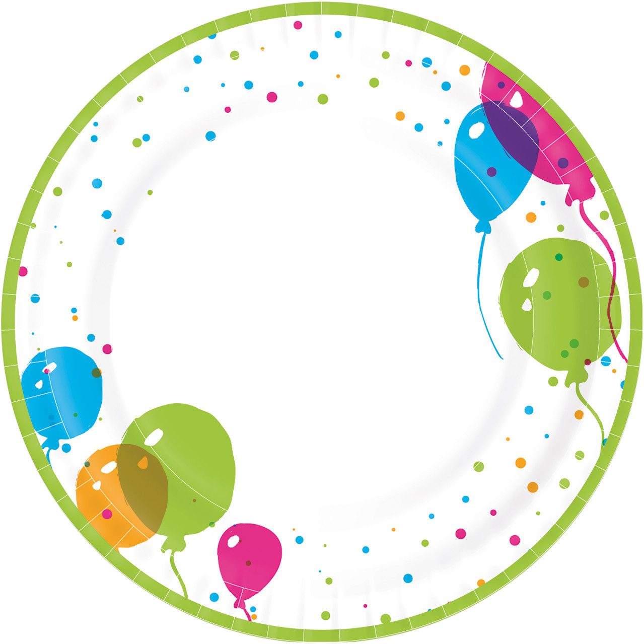 Duni Einweggeschirr-Set Duni Pappteller Ø 22 cm Splash Ballons - 10 Stück, PP