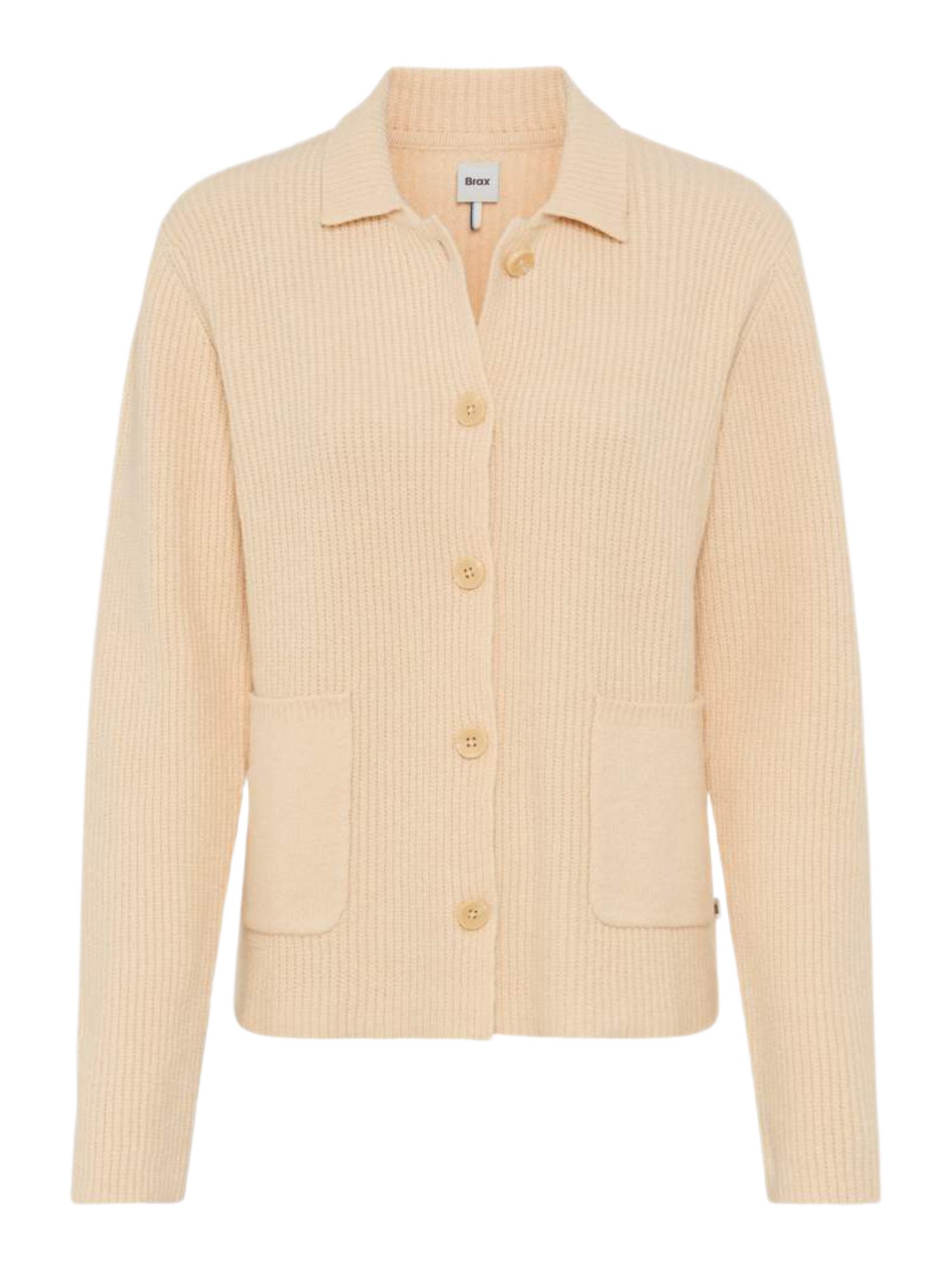 Brax Strickjacke natur,Casual,Baumwolle,Unifarben,Kent,Lang,Regular Fit