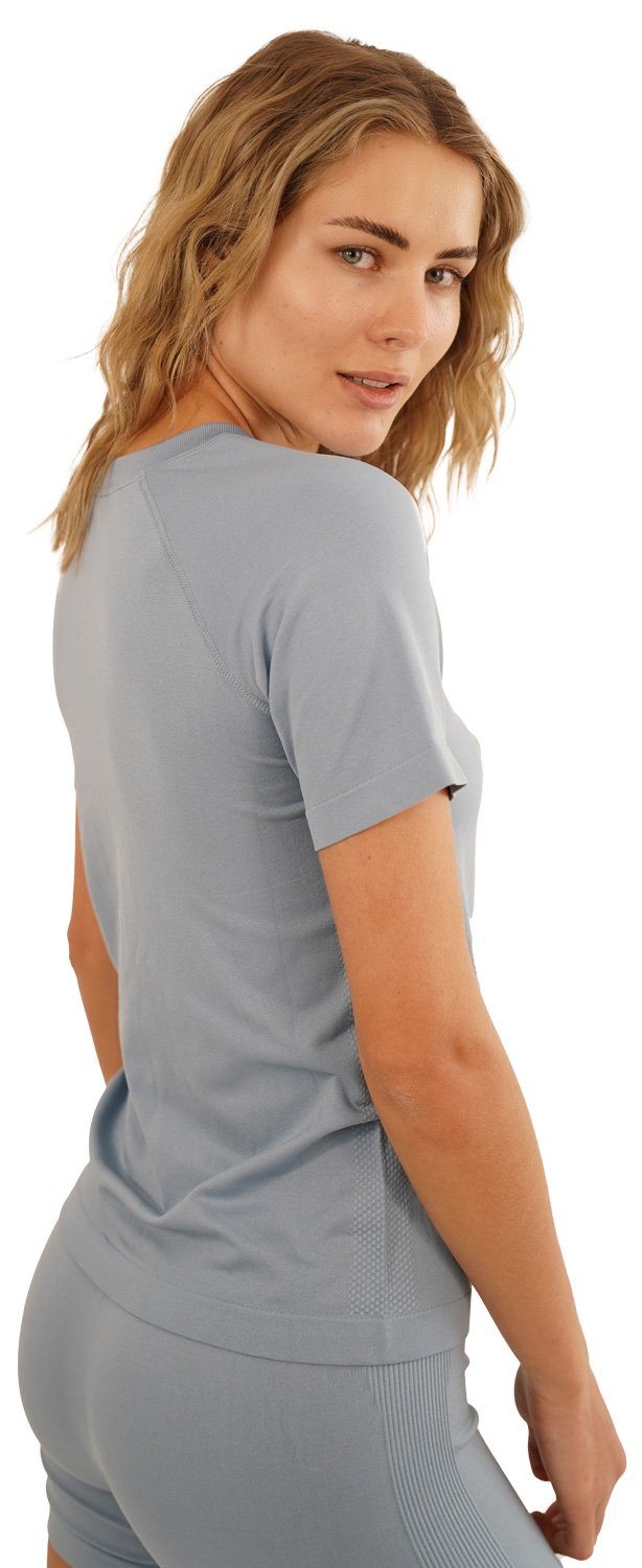 Stark Soul® T-Shirt Damen Sportshirt Kurzarm RACER Sport Shirts Seamless mit Rundhalsausschnitt