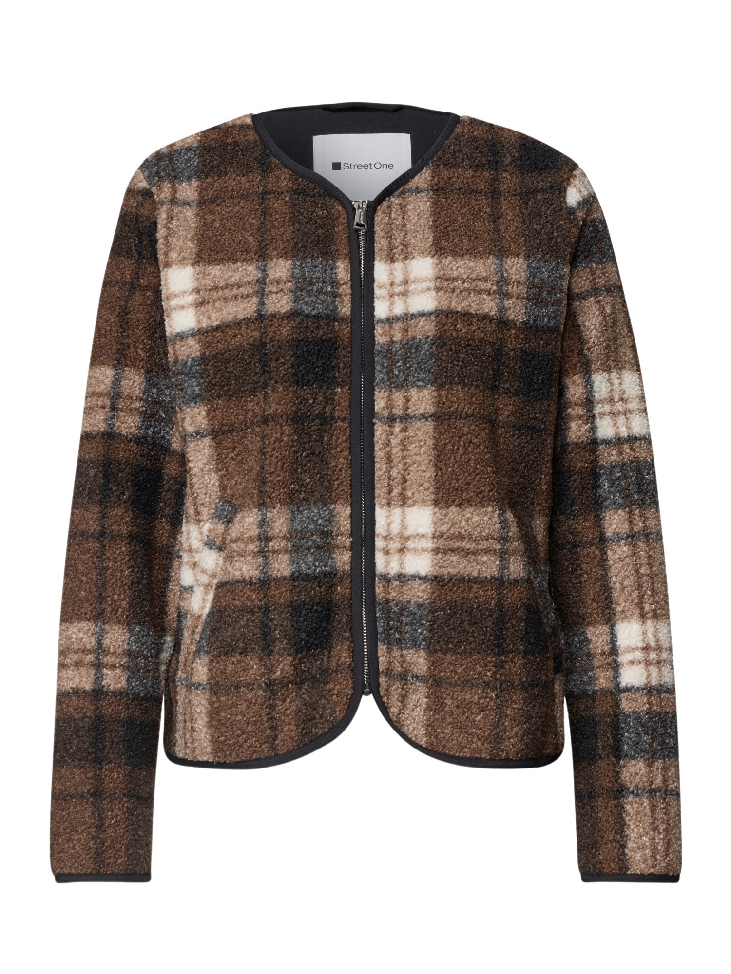 STREET ONE Fellimitatjacke mit allover Print