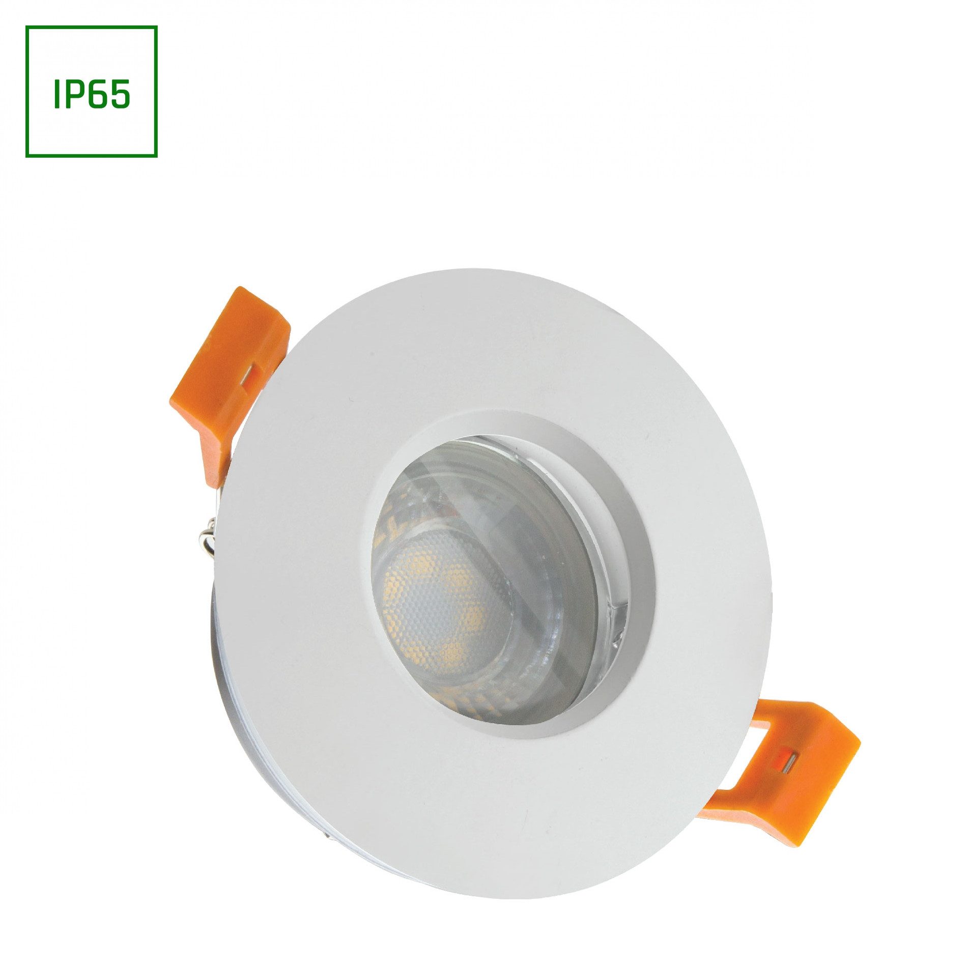 Spectrum LED Einbaustrahler Einbaustrahler GU10 Spot Badezimmer Downlight IP65 max. 10W rund weiß, Kein Leuchtmittel enthalten, wasserdich, wasserfest, staubfest