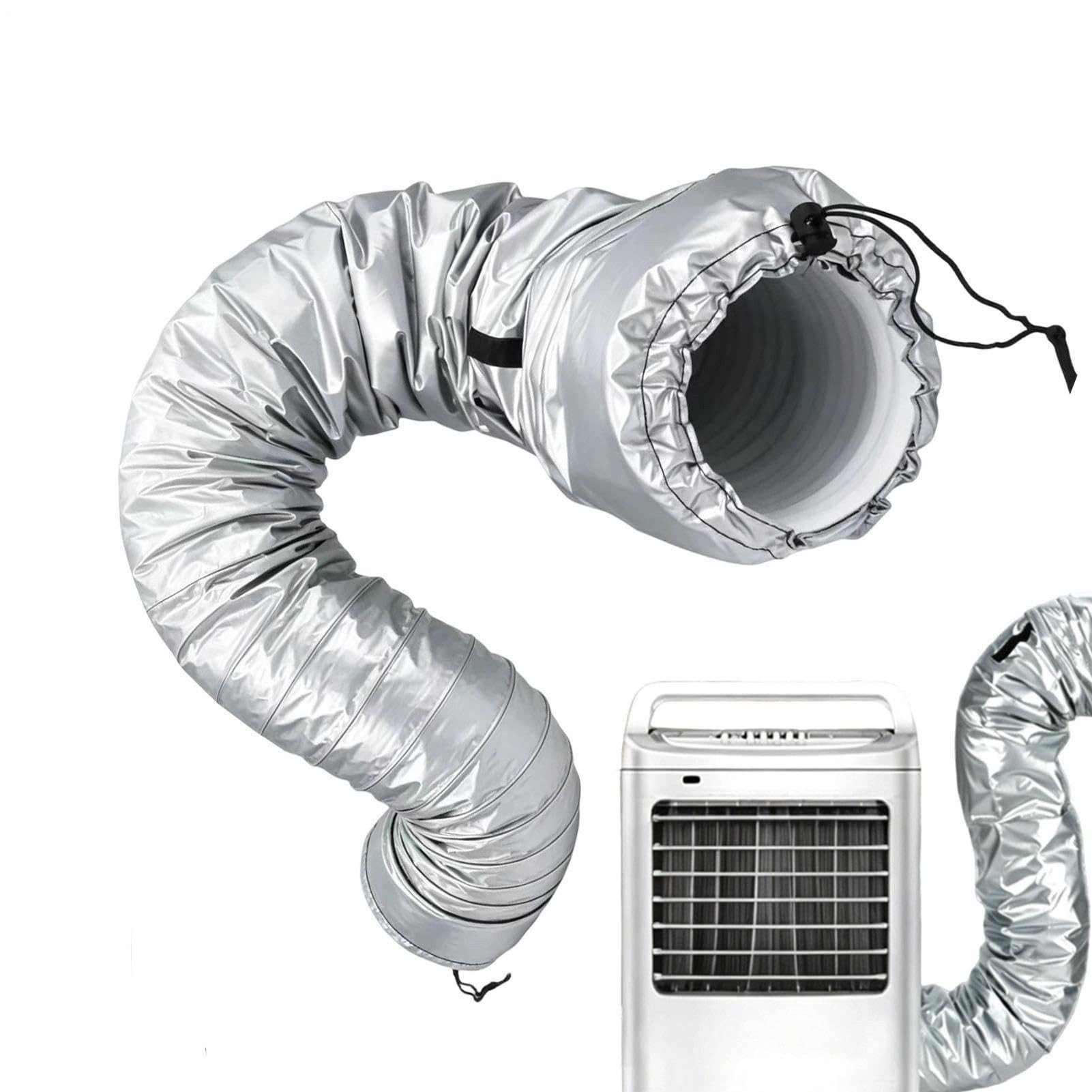 FOUORTUNATE-BEE Dampfsperrklebeband Isolierung für Klimaschlauch 127/150 mm Mobiles Klimagerät Universal Für mobile Klimaanlage Büro Schlafzimmer Wohnmobil mit Klettband