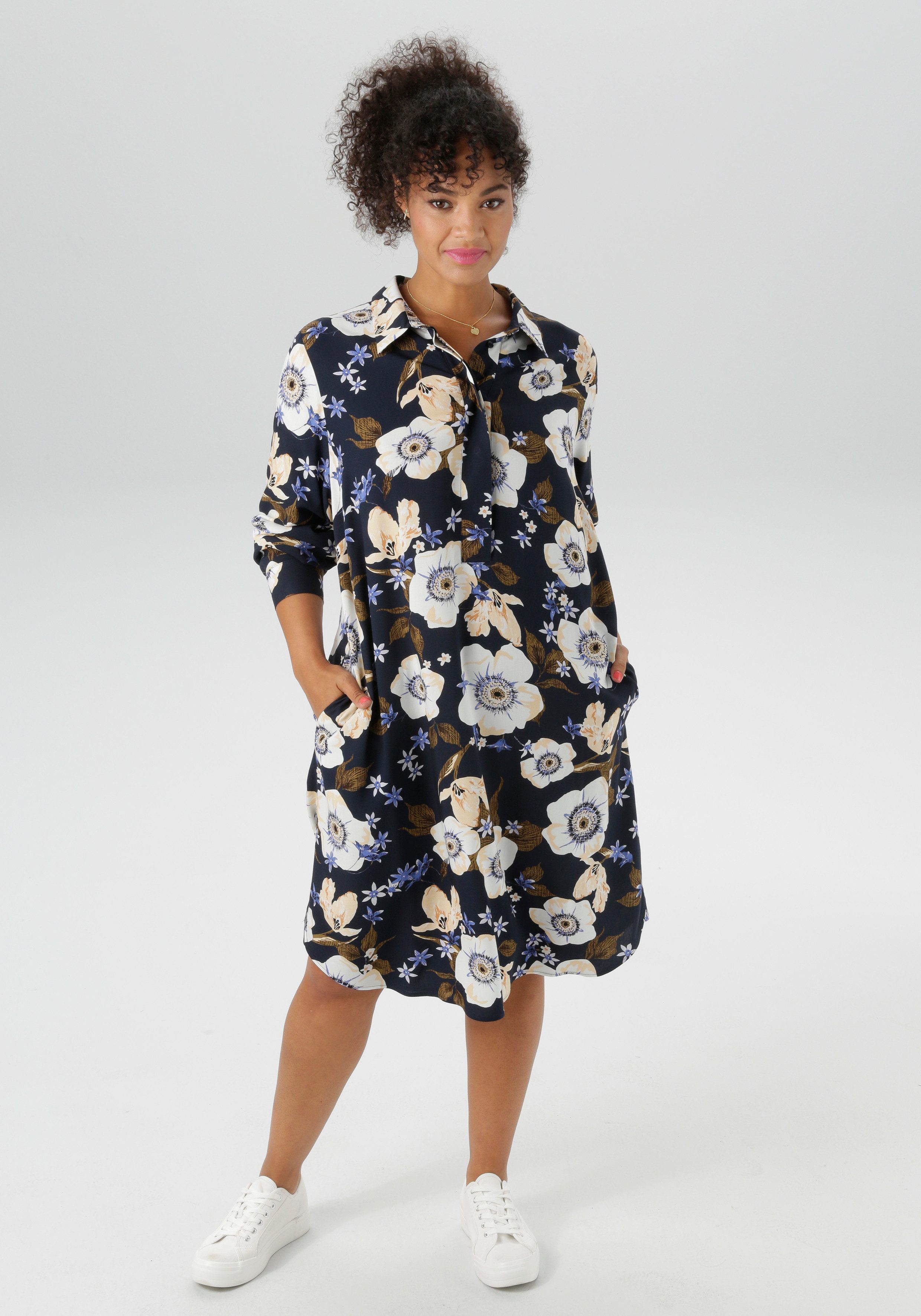 Aniston PLUS Blusenkleid mit seitlichen Eingrifftaschen günstig online kaufen