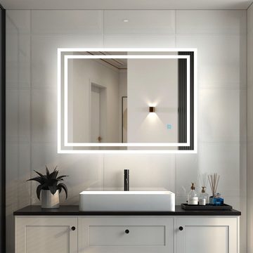 duschspa Badspiegel Wandspiegel mit LED Beleuchtung, 50-100 cm breit