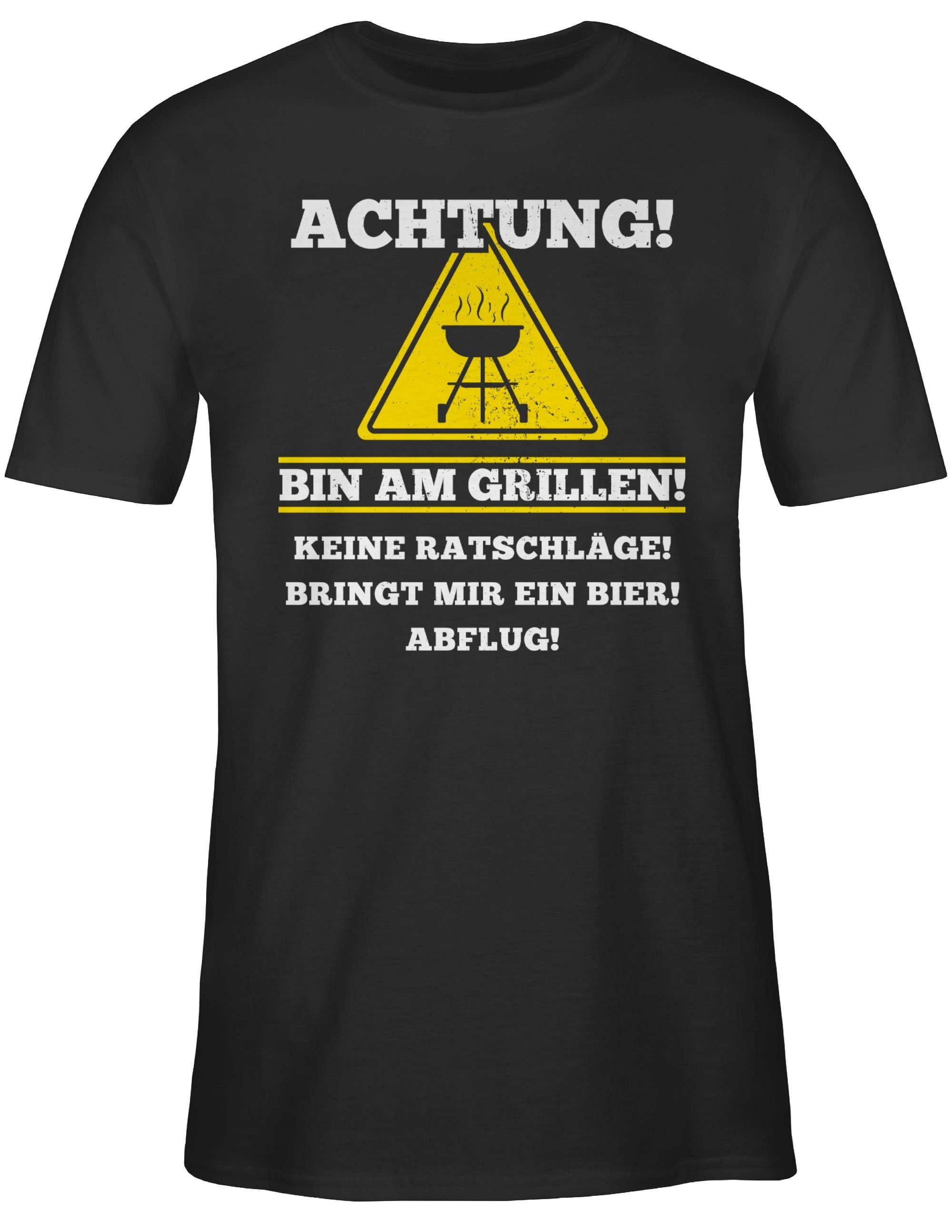 Bin & Grillzubehör Shirtracer T-Shirt Grillen Schwarz 1 Geschenk Grillen am