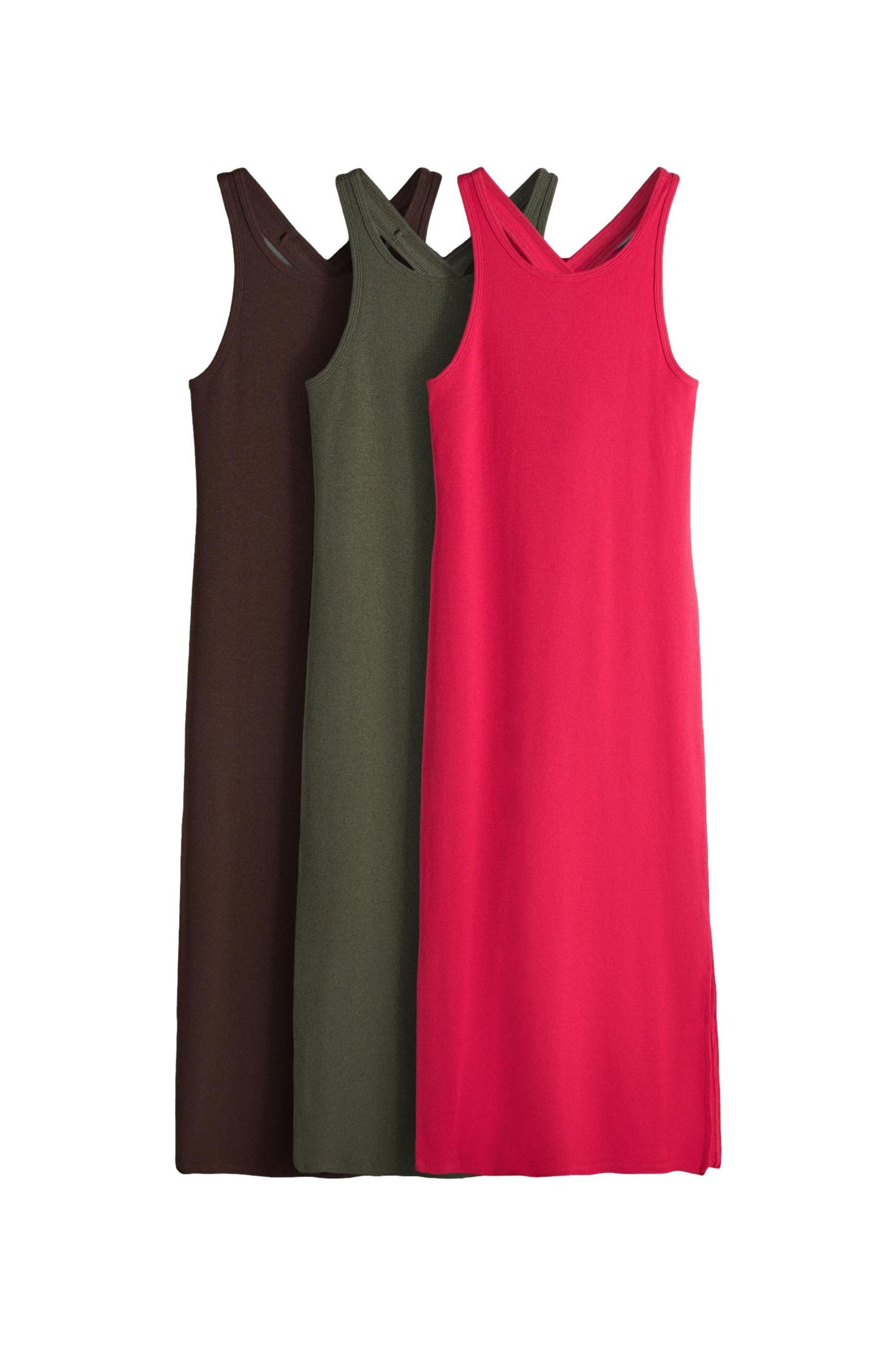 The Set Maxikleid The Set Maxikleid mit offenem Rücken, 3er-Pack (3-tlg)