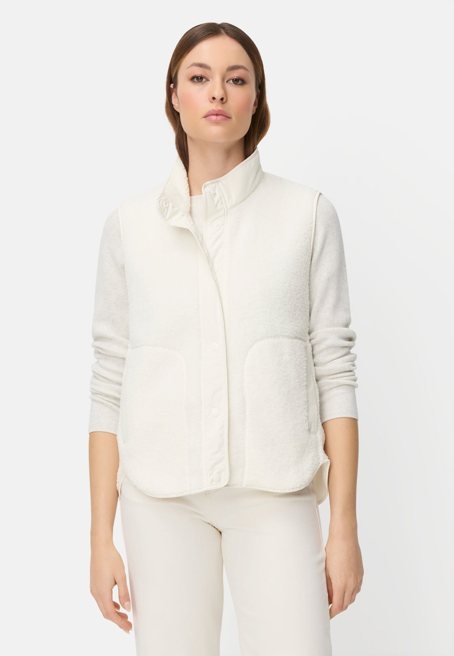 camel active Fleeceweste Teddyweste mit Stehkragen ärmellos