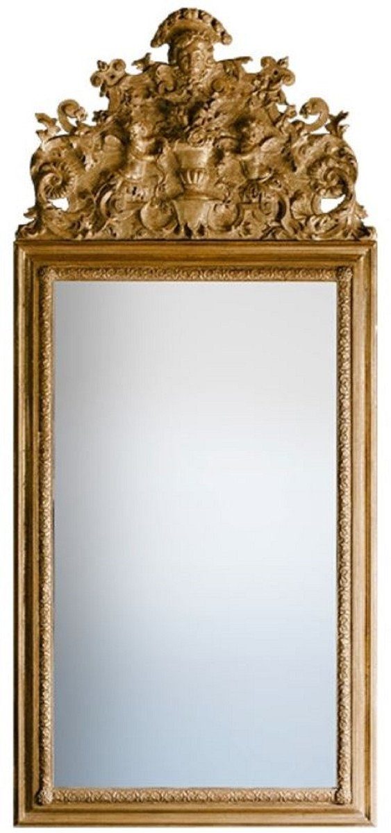Casa Padrino Barockspiegel Barock Spiegel Gold 93 x H. 207 cm - Prunkvoller handgefertigter Wandspiegel mit wunderschönen Verzierungen