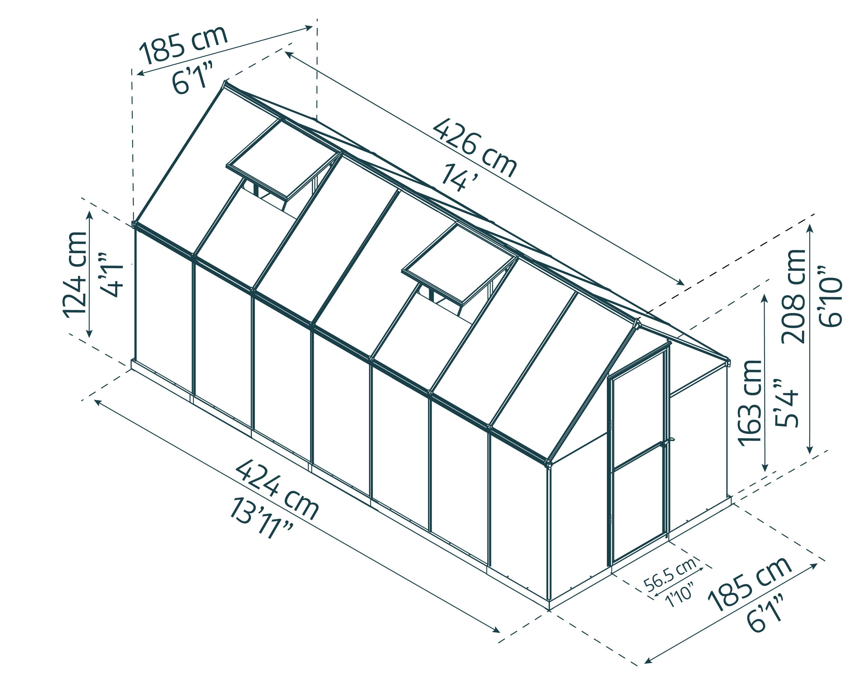 Palram - Canopia Gewächshaus Mythos, Bx...