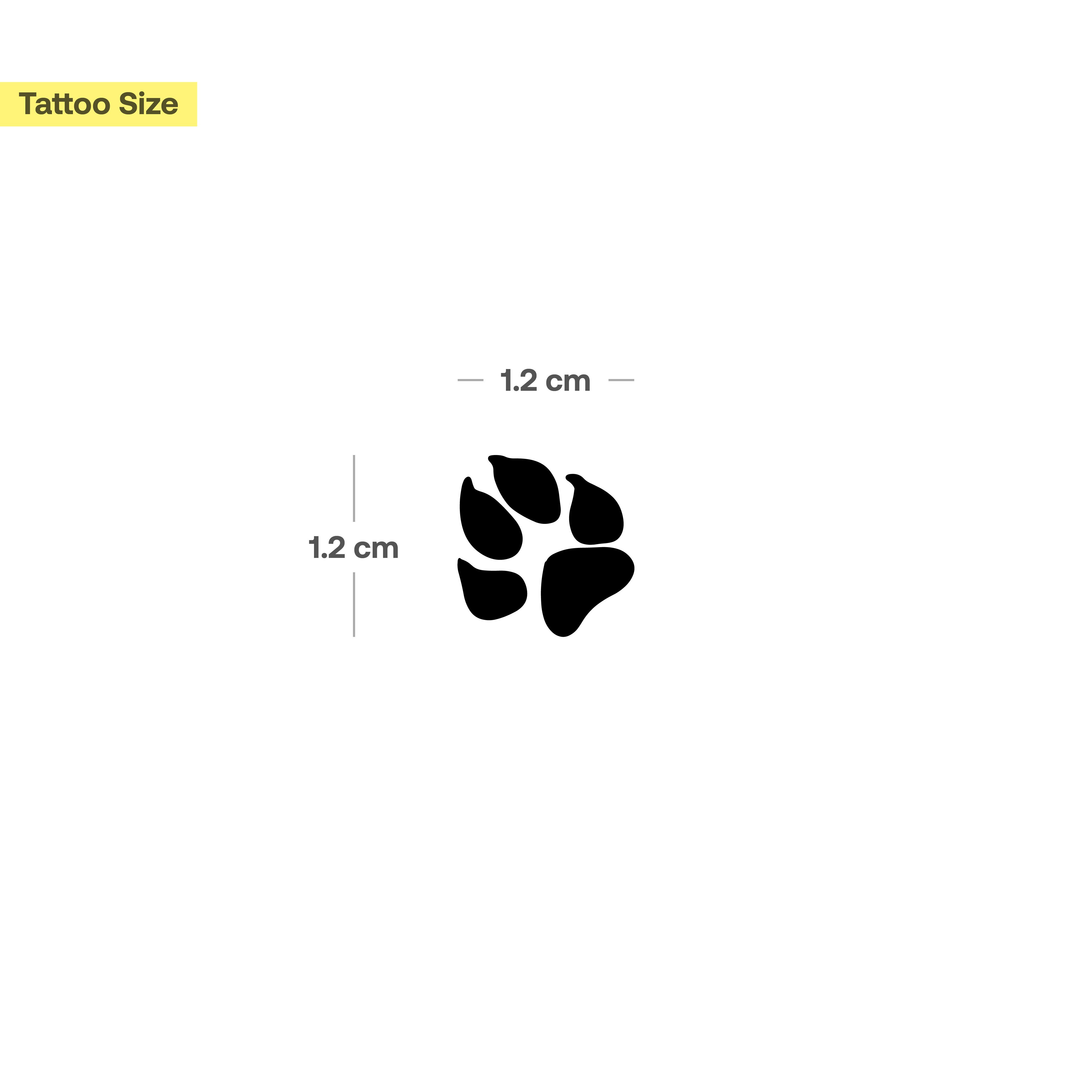 Inkster Schmuck-Tattoo Wolfspfote Tattoo, wasserfestes temporäres Tattoo, 2 Wochen Halt