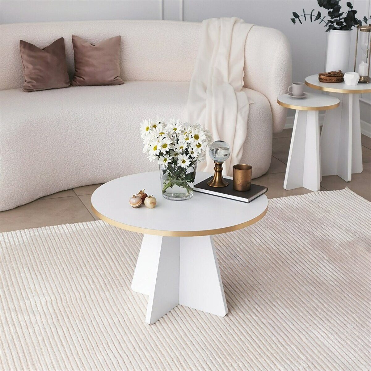 en.casa Couchtisch (3-St., 3-teiliges Satztisch-Set), 3er-Set Satztische 91332096