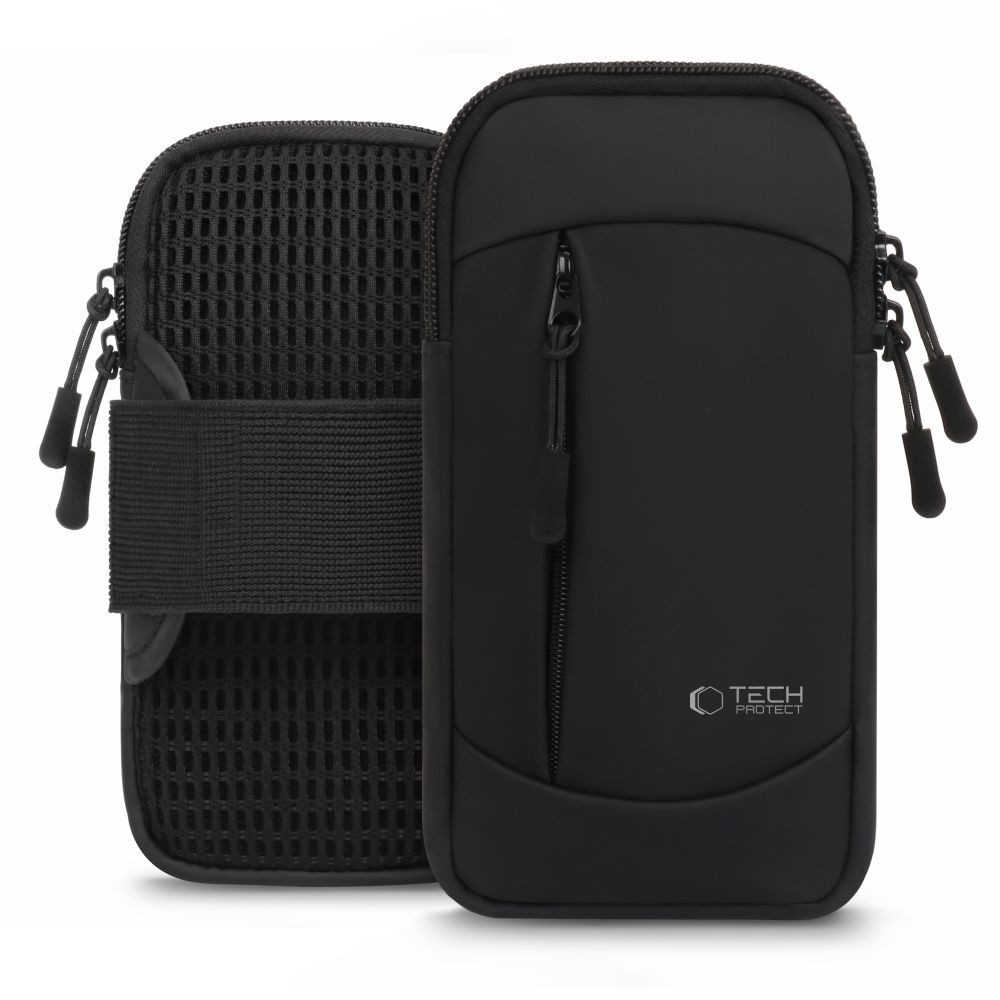 TECH PROTECT Handytasche Sportarmband Laufarmband Oberarmtasche (Spar-Set, 1-tlg., 19 x 10 x 3 cm leicht), 3 Fächer, verstellbarer Riemen, bis 6,9 Zoll