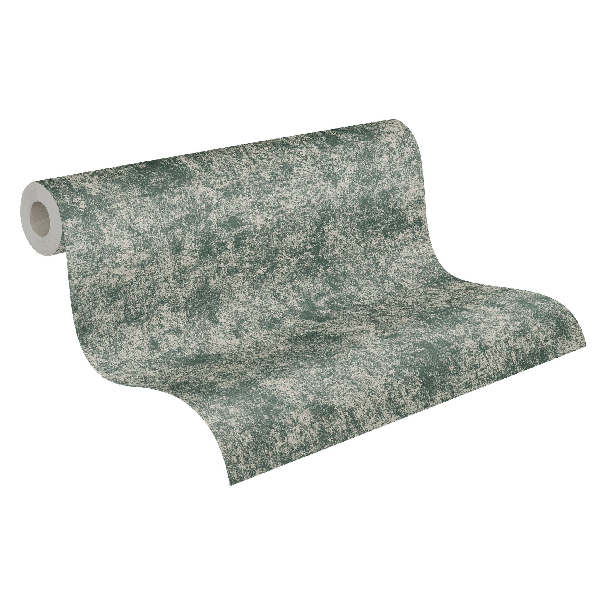 A.S. Création Vliestapete Metallic Tapete, glatt, Metall-Effekte, gemustert, metallic, (1 St), Tapete Putzoptik Glatt Tapeten Wohnzimmer Schlafzimmer Küche Flur Büro