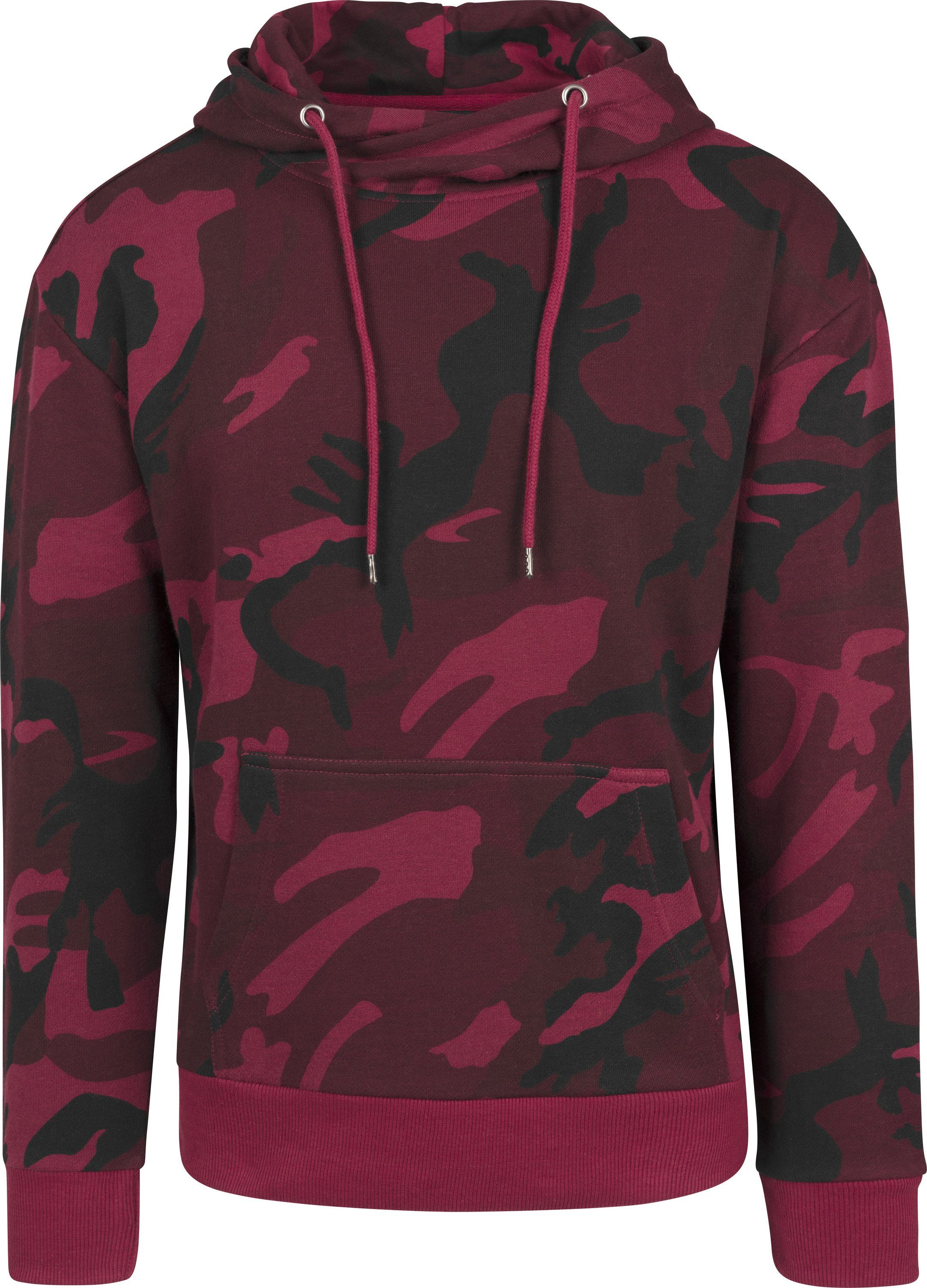 URBAN Sweater (1-tlg) Hoody Neck High burgundy CLASSICS camo Herren Camo