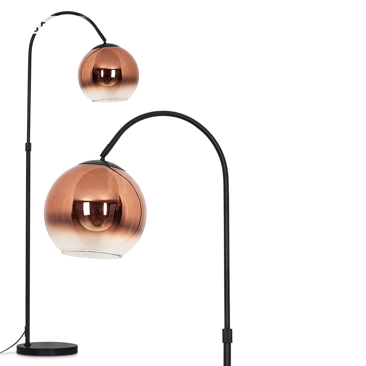 hofstein Stehlampe Stehlampe aus Metall/Glas in günstig online kaufen