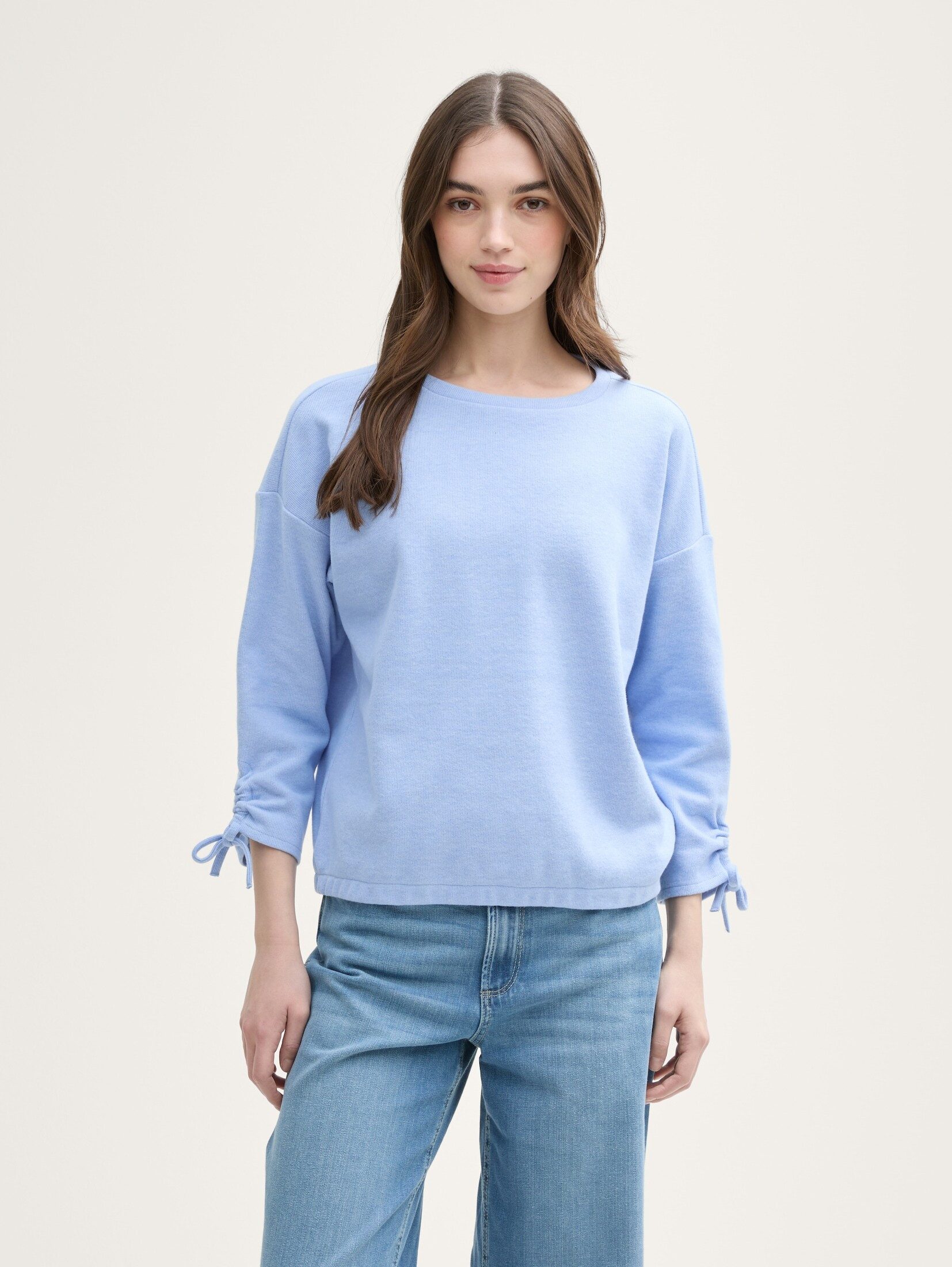 TOM TAILOR Denim Sweatshirt Strick & Sweatshirts Cosy Sweatshirt mit Raffärmeln