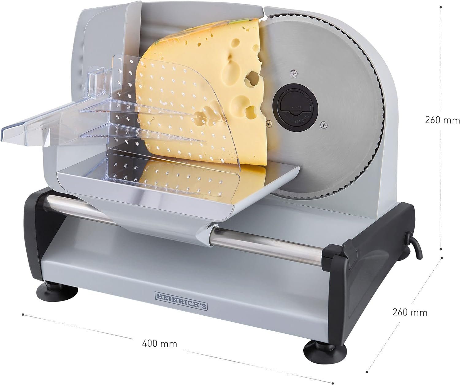 Heinrich´s Allesschneider HMA 8704, 200,00 W, Brotschneidemaschine, integrierte Sicherheitssperre