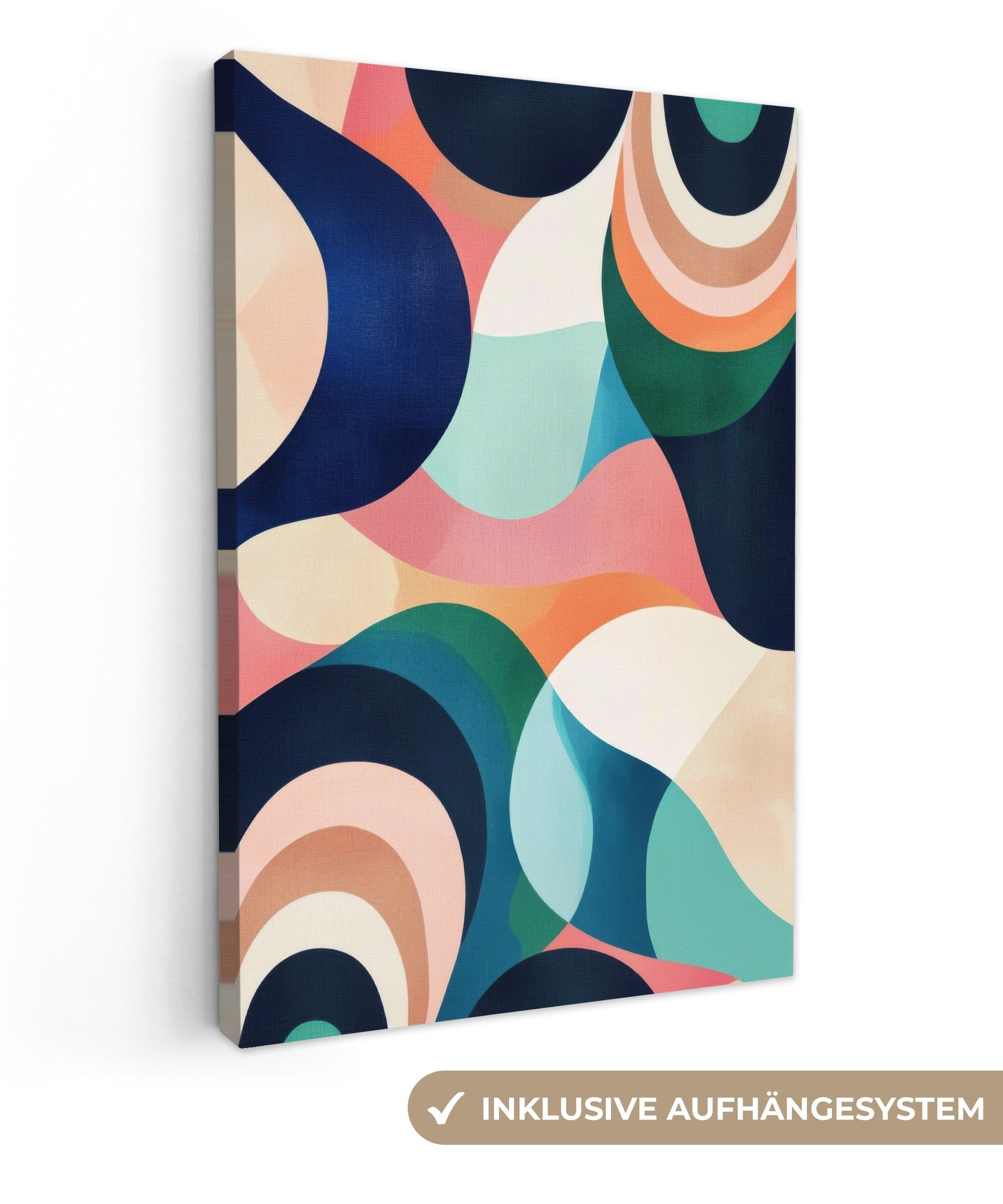 Abstrakt - Blau - Rosa