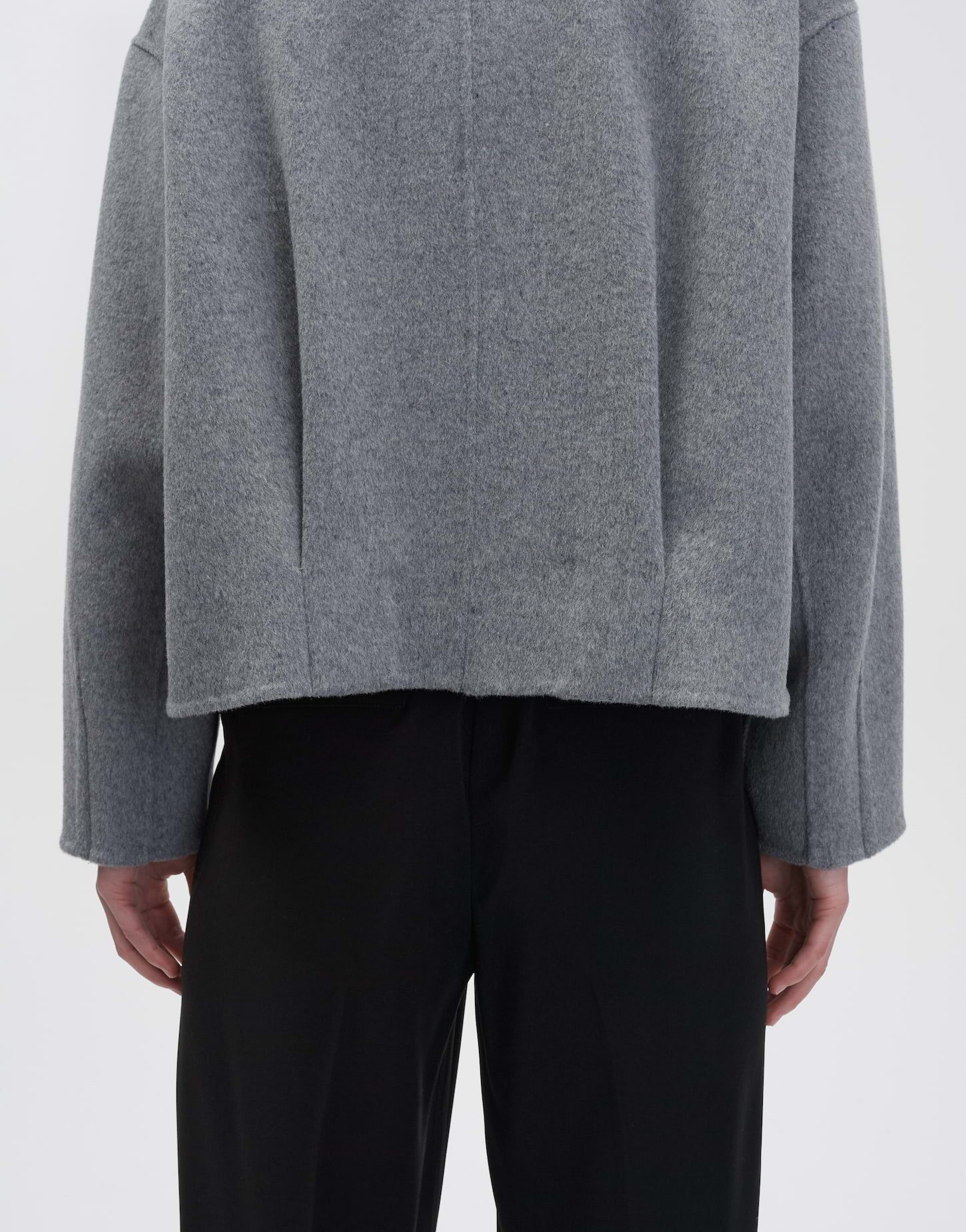 someday Wolljacke Varah pure weite Passform, Stehkragen, Abnäher am Saum