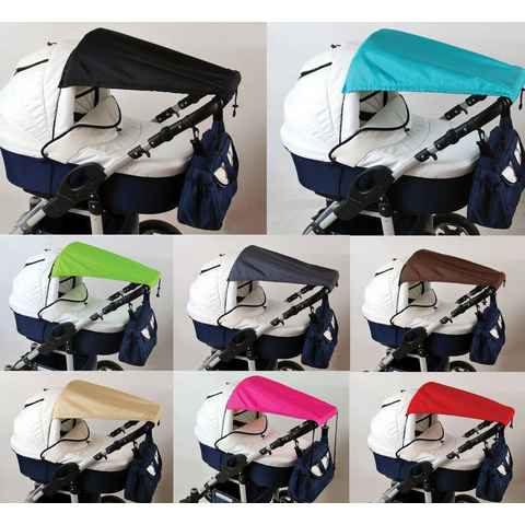 BabyLux Kinderwagen-Sonnenschutzhülle BABYLUX Sonnenschutz UV Rollo Schutz SONNENSEGEL Sonnendach für Kinderwagen Buggy (1-St), 64. Papagei Blau