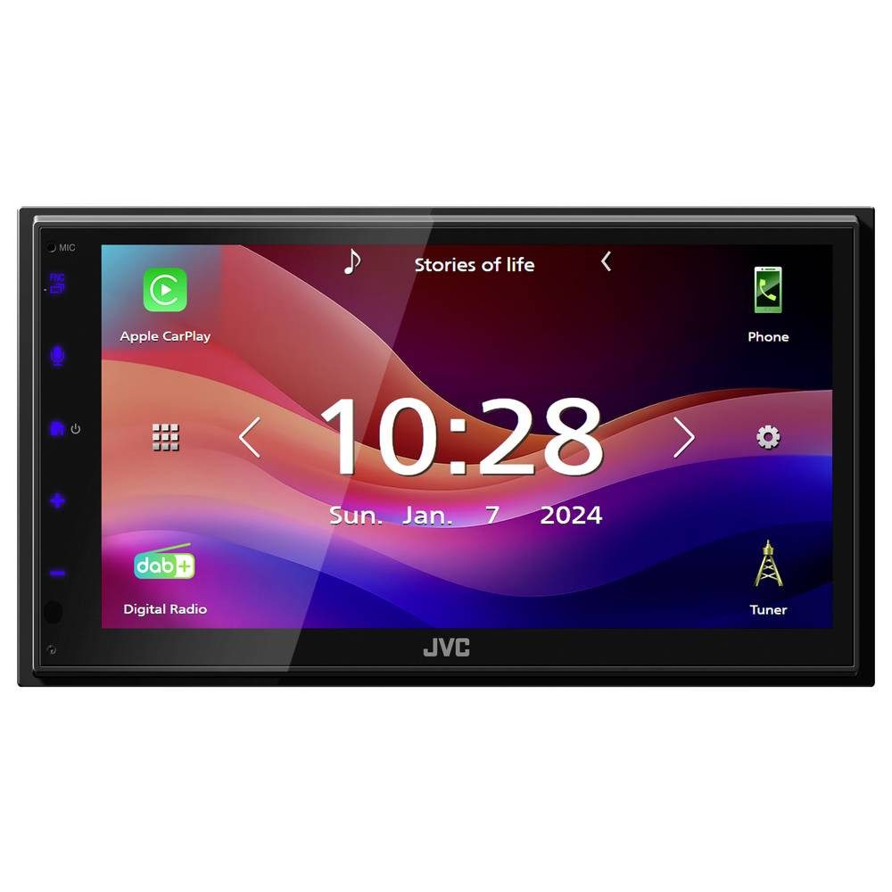 JVC Doppel-DIN Moniceiver Apple CarPlay, Android Auto™, Anschluss für Autoradio (Apple CarPlay, Android Auto™, Anschluss für Rückfahrkamera)