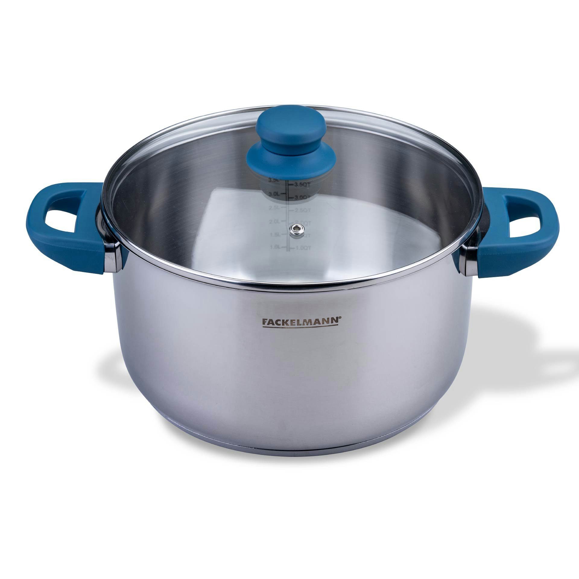 Kochtopf Topf mit Deckel, Essential, Edelstahltopf mit Glasdeckel